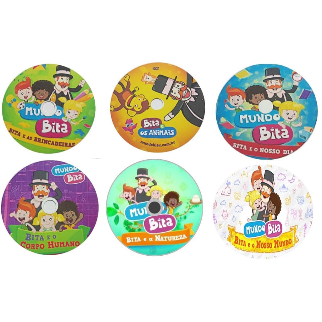 Kit Dvds Infantil Mundo Bita,jacarelvis E Bob Zoon-envio Já