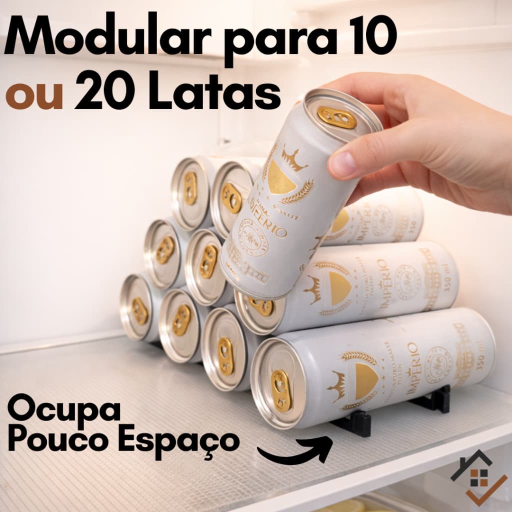 Organizador de Lata Dispenser Porta Garrafa Latas Geladeira Multi Uso Dispenser Geladeira