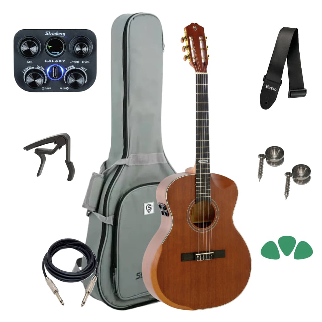 Violao Nylon Eletrico Sc301hcr Mgs + Capa E Acessorios