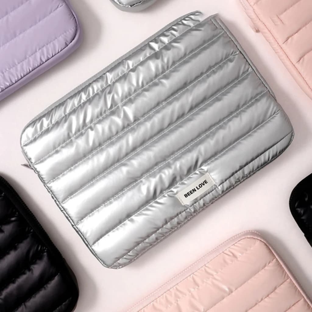 Capa Case Pasta Notebook 14 15  Polegadas Super Reforçada Puffer Premium Metalizada