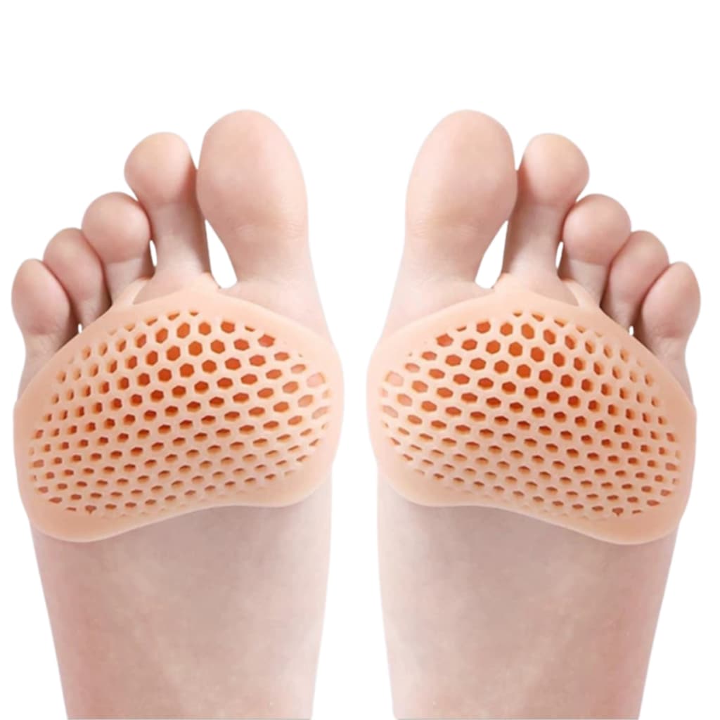 KIT 03 Pares Palmilha de Dedos Meia Gel Silicone Flexível Macio Confortável Sapato Feminino