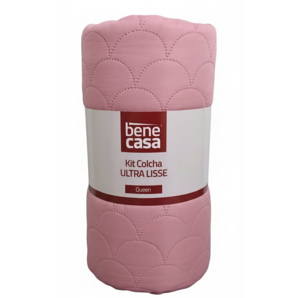 Kit Colcha Cobre Leito Queen Rolinho 3 Peças 2,30x2,50 Bene Casa