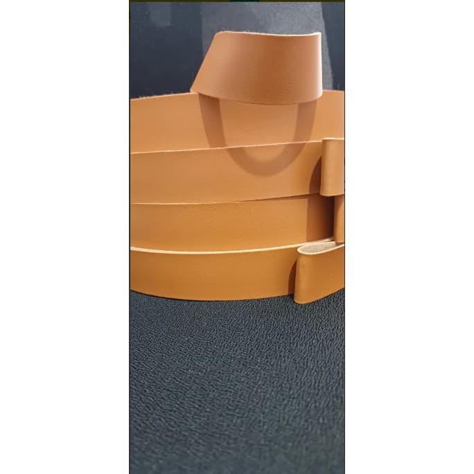 Rolo De Tira De Couro Ecológico Caramelo 3cm 10 Metros