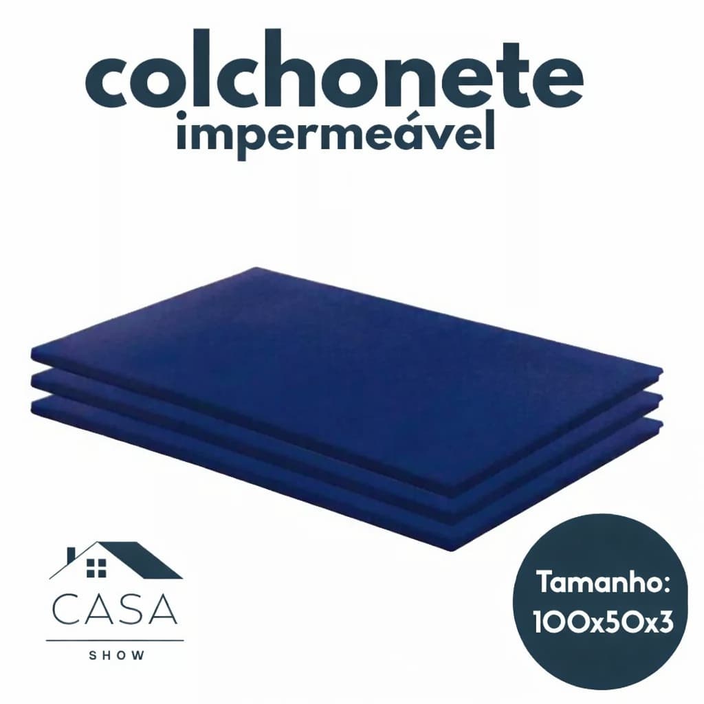 Colchonetes Médio 1 Metro Ginástica Napa Impermeável Espuma D23 100x50x3