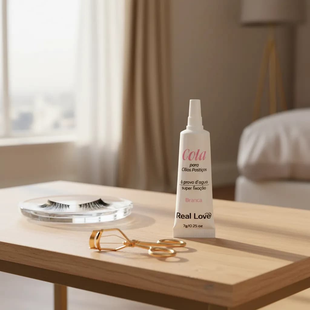 Cola Para Cílios Real Love Branco/Transparente – Fixação Rápida