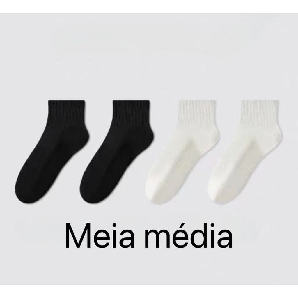 Kit de Meia Masculino Cano Alto/Médio 40-46
