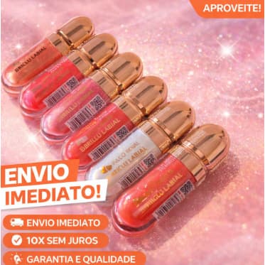 Gloss Labial Lua  Neve Brilho Labial Textura Suave Natural Hidrata os Labios 6 cores