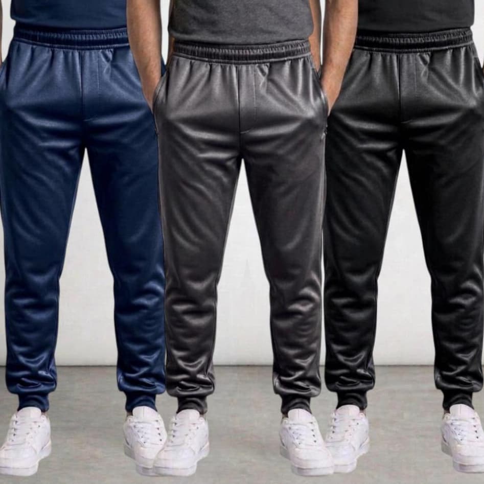 Kit 3 Calças Jogger Unissex Com Refletivo Pequeno Esportiva Para Academia e Trabalho Calça Adulto Reforçada