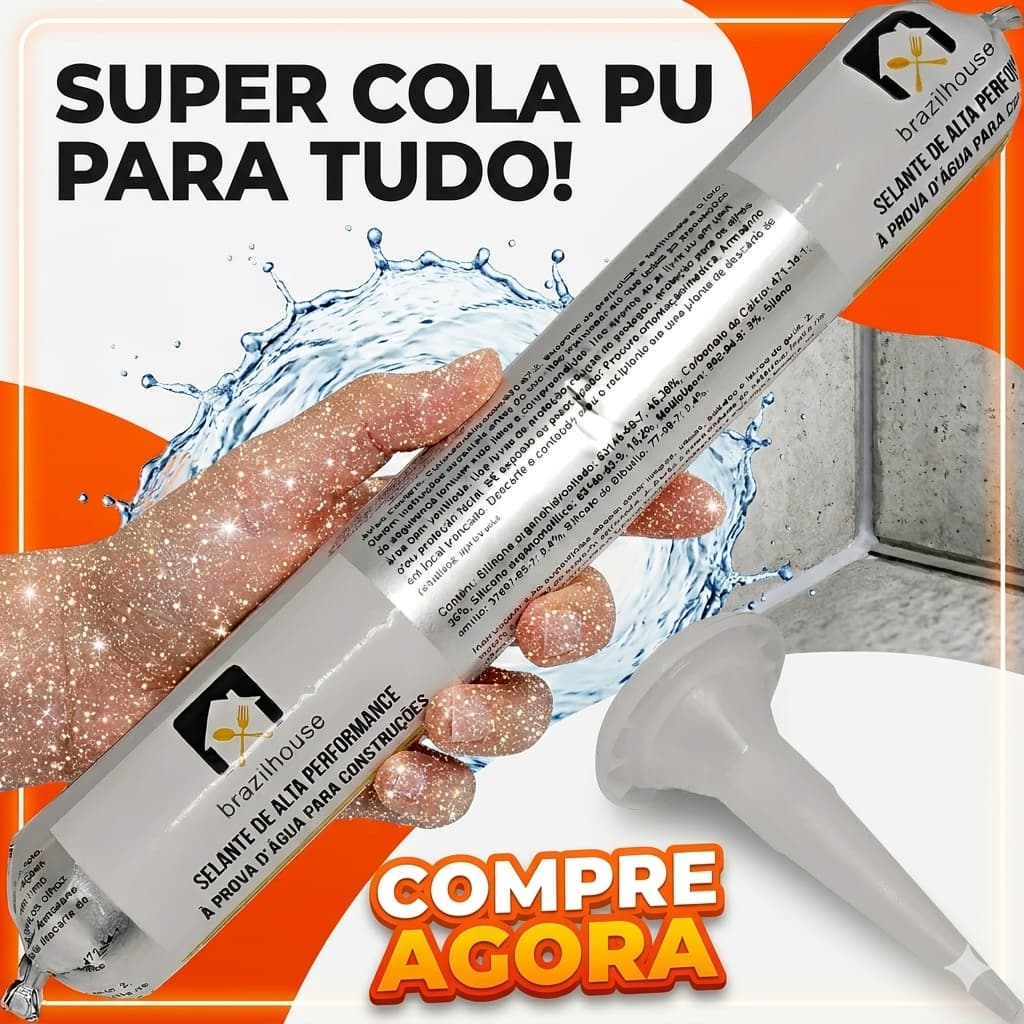 Cola Selante Silicone Prova D'água Construções Pu40 600ml