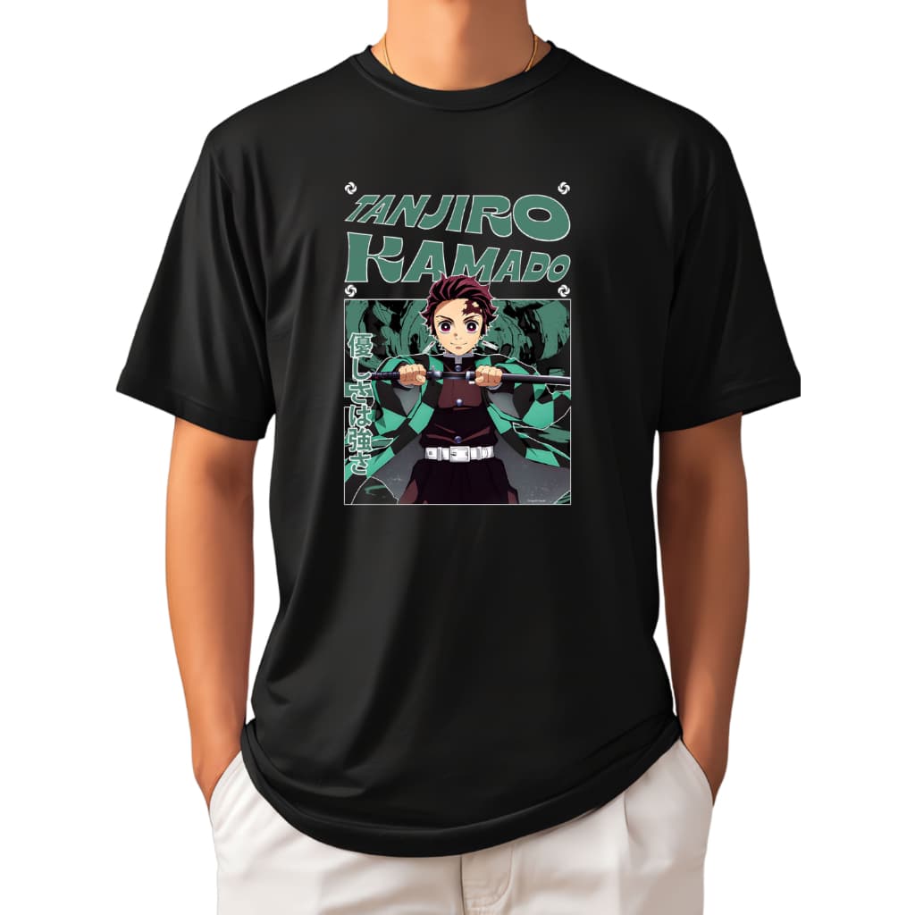 Camiseta Demon Slayer Tanjiro Preta
