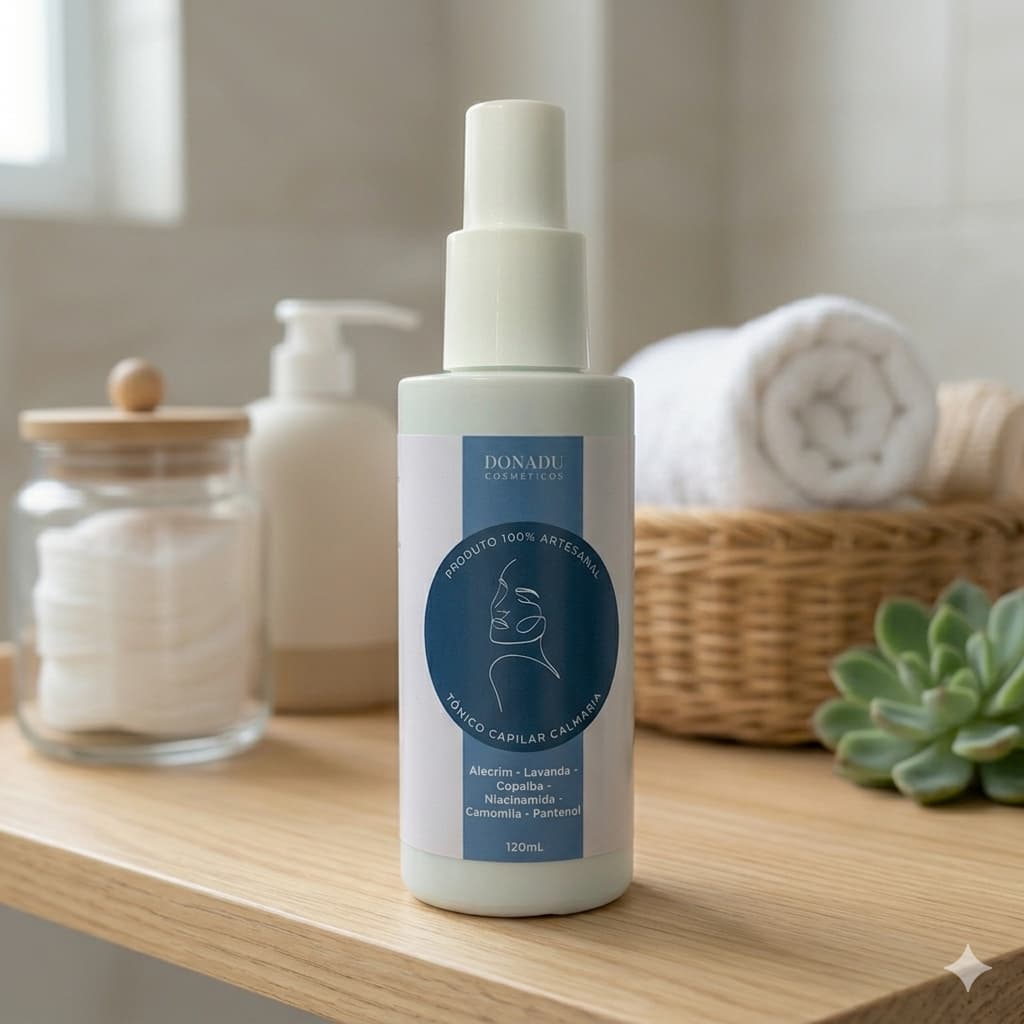 TÔNICO CAPILAR CALMARIA / CALMANTE E ANTI-INFLAMATÓRIO / Alecrim / Lavanda / Camomila / Aloe Vera
