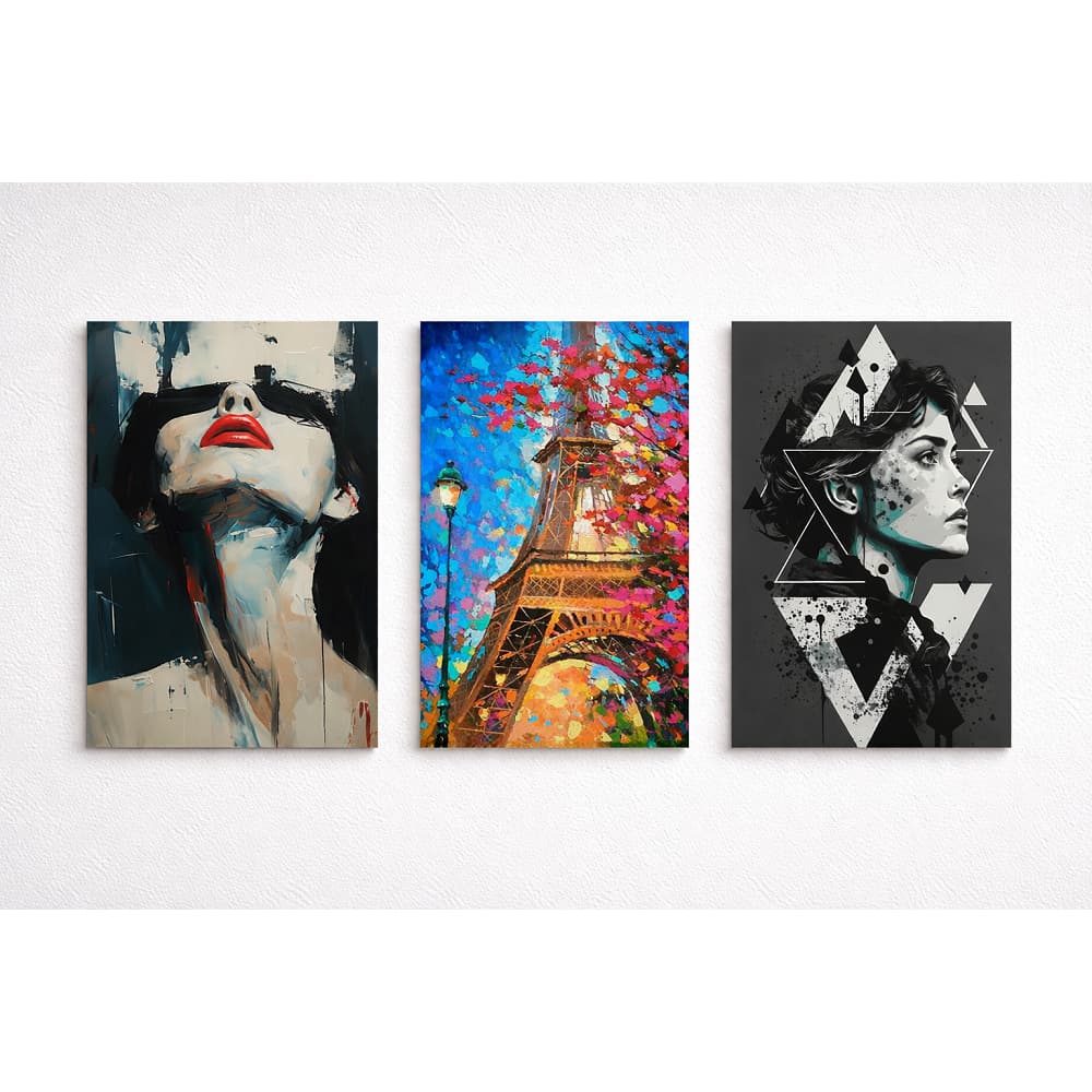 Quadros Decorativos Geométricos MDF Decoração Abstratos 20x28cm