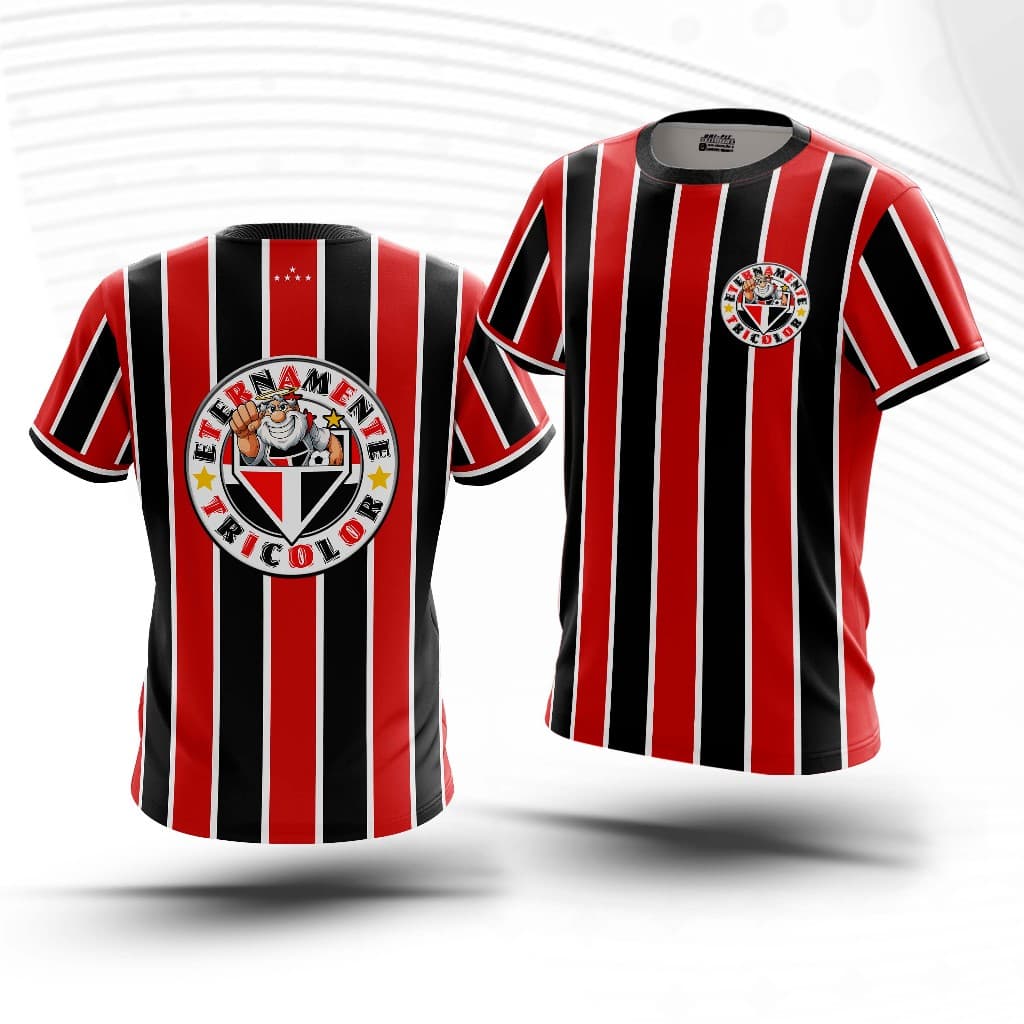 Camiseta camisa Premium  Torcida Futebol Time Tricolor Dry-Fit  Proteção UV 50+