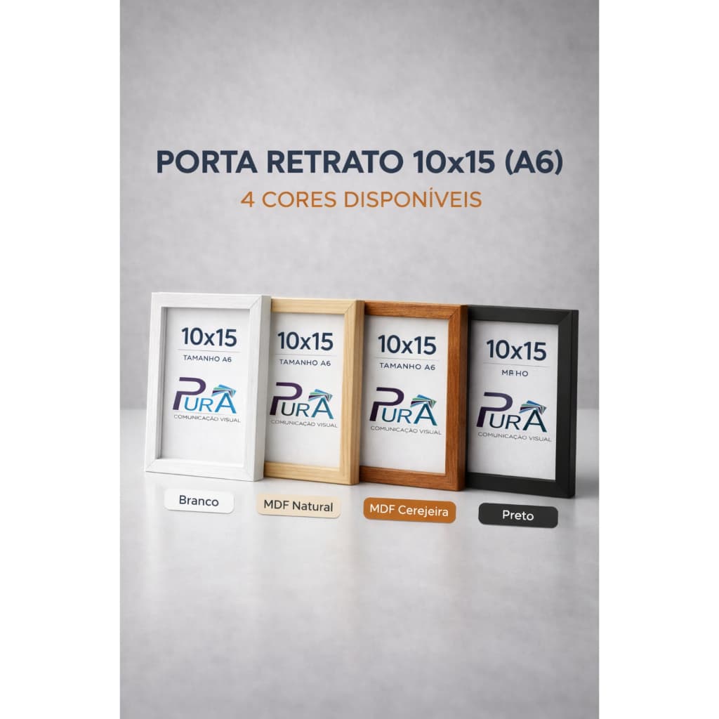 Porta Retrato Moldura Quadro A6 10x15 Proteção em Acetato Caixa Alta Fica em Pé Sozinho