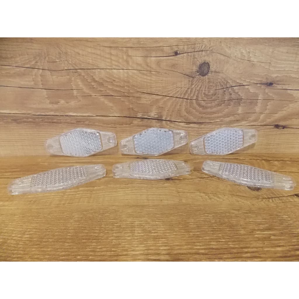 6 refletores de raio grande para bicicletas antigas - novo de estoque antigo