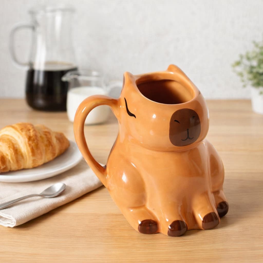 Caneca 3D Café Capivara Cerâmica 300ml Decoração