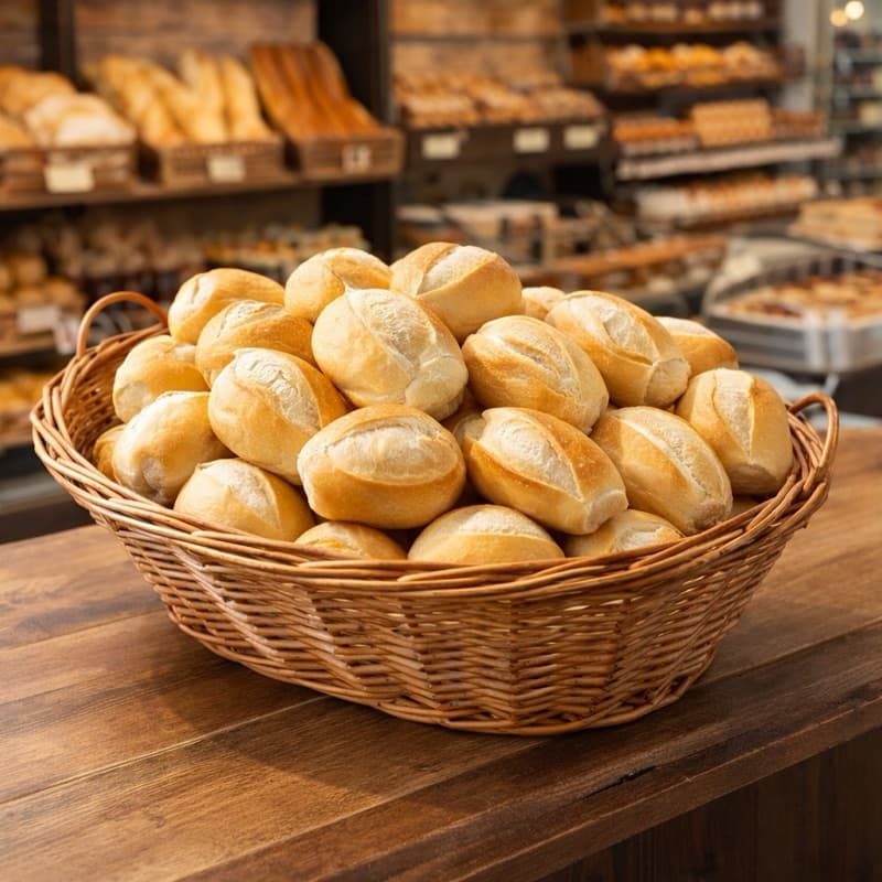 Cesta de Padaria de Vime com Alça Cesto Para Pães Padeira Engomadeira Expositor Padeira Cesto Decorativa Envernizado