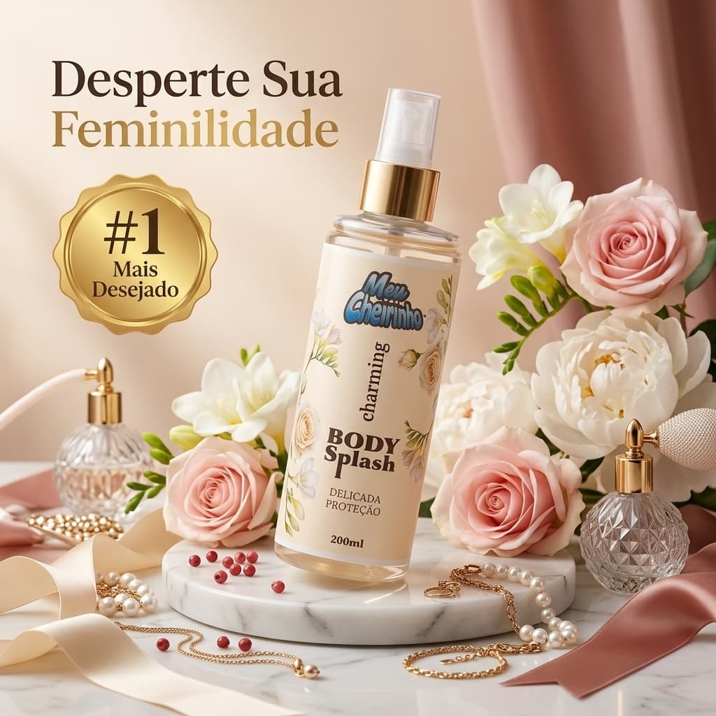 Spray Corporal Charming Body Splash Fragancia Feminina Delicada Protecao Perfumado 200ml