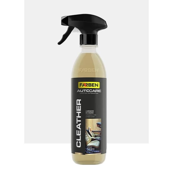 Limpador de Couro Automotivo Cleather Farben 500 ml Banco Sofá Jaqueta