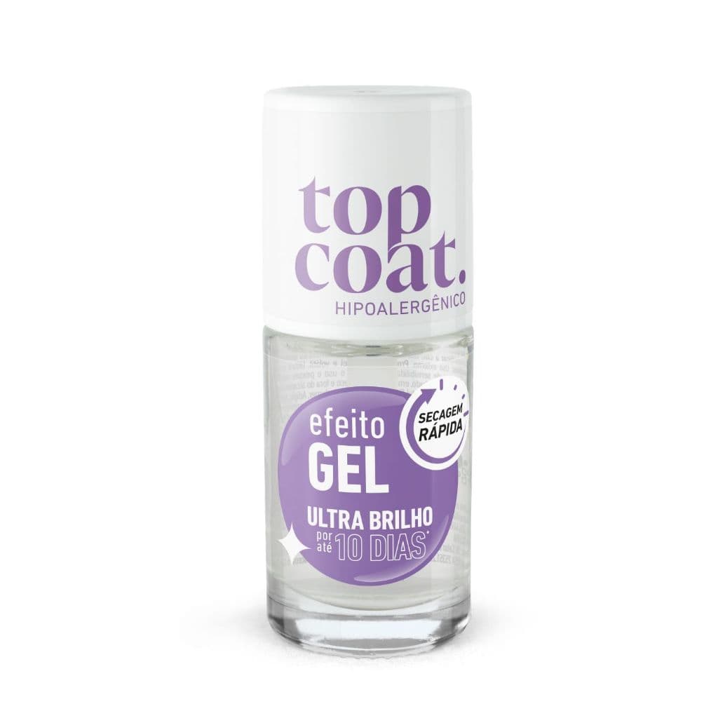 Top Coat Incolor Efeito Gel 8,5ml