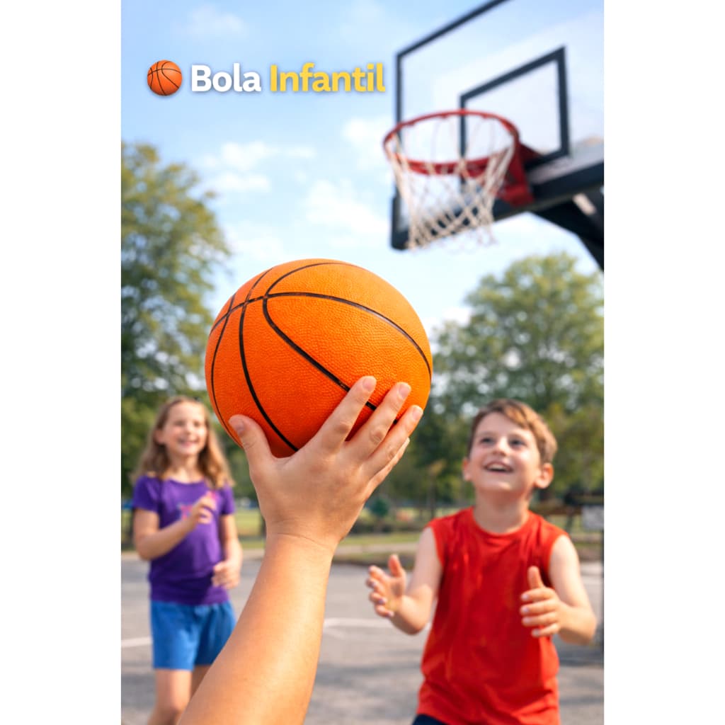 🏀 Bola Basquete Infantil Leve Texturizada Fácil Para Crianças