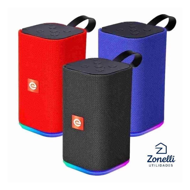 Caixa Caixinha De Som Bluetooth Multimídia LED RGB Cs-m31btl Potente Graves Rádio FM USB