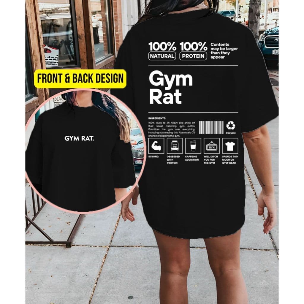Camiseta Tshirt  100%Algodão Academia Fitness Gym Treino Musculação Feminina Gym Rat unissex