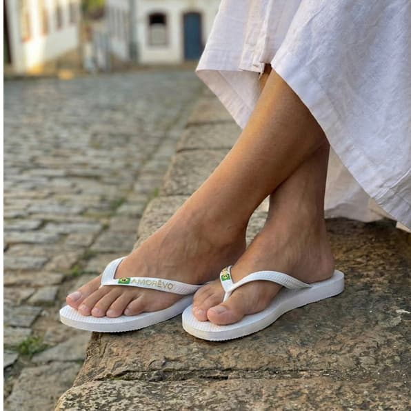 Chinelo Feminino Brasil Bandeira Amorevo Macio Confortável Dia a Dia Promoçao Envio Imediato