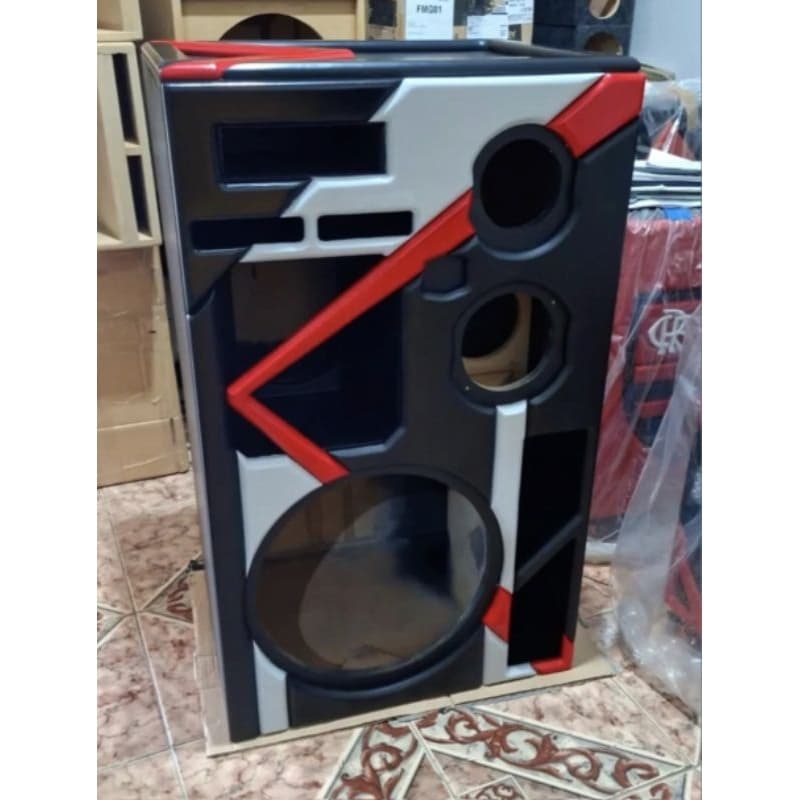 Caixa bob para grave 15", médio 10", driver até d405, cone 1450, tweeter st400 e rádio,  pintura tinta  pu automotiva