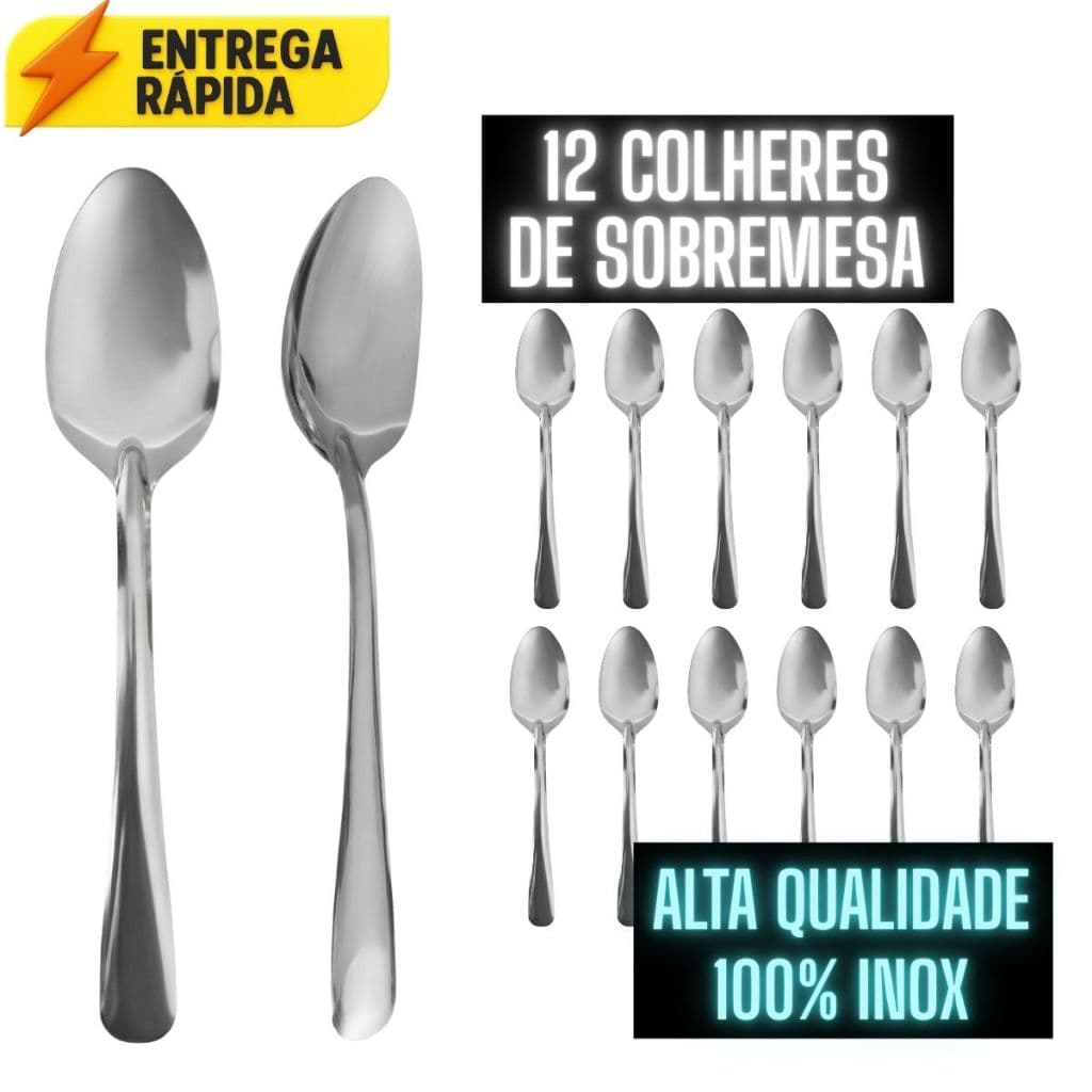 Colheres de sobremesa - Talheres de INOX - Utensílios para cozinha