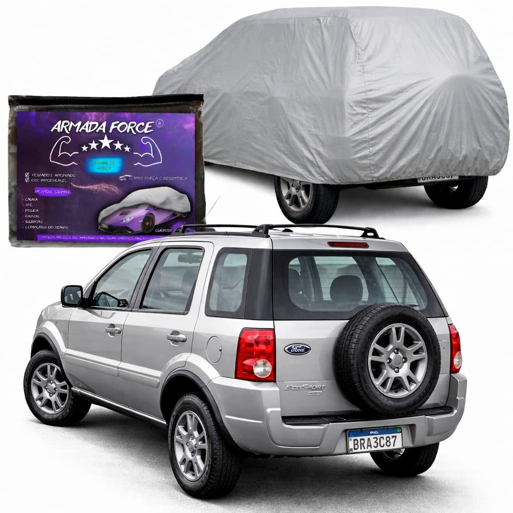 Capa De Cobrir Carro EcoSport 2003 a 2011 Sem Forro 100% Impermeável Proteção Automotiva Sol e Chuva