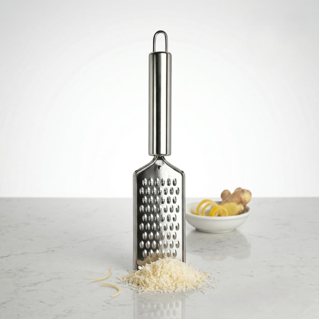 Ralador Raspador Manual Aço Inoxidável Resistente Pratico Fácil Limpeza Durável 24cm Queijo Legumes