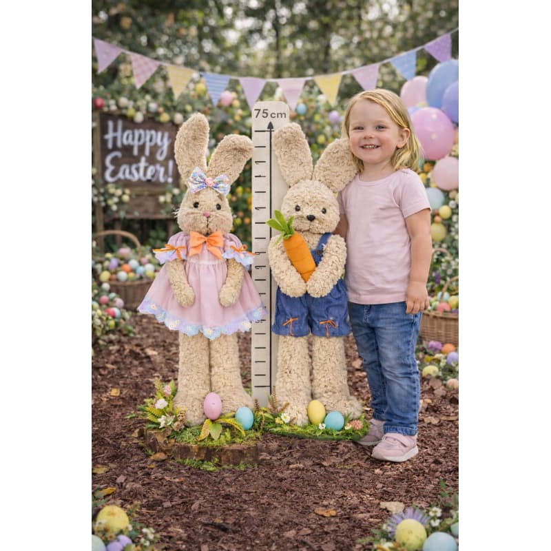 Coelho de Pelúcia Páscoa 75 cm Brinquedo Decoração Charmosa e Aconchegante Coelhinho BUNNY DECORAÇÃO DE PÁSCOA