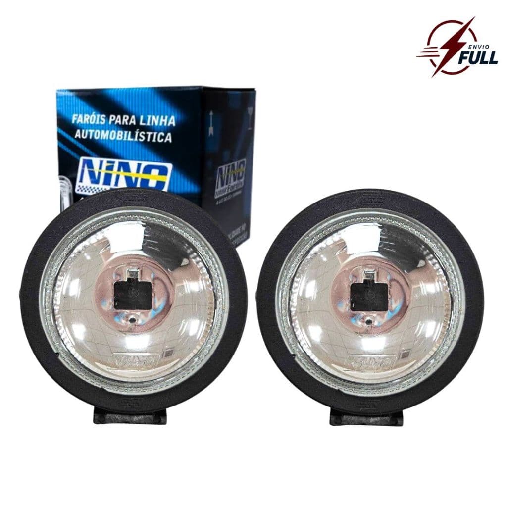 Par Farol Milha Auxiliar Farol Milha Redondo Farol Auxiliar Redondo Sun Ray Longo Alcance Diam 85MM Universal Nino F-11V