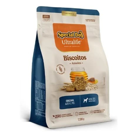 Biscoito Special Dog Original Aveia E Mel Cães Adultos 500g