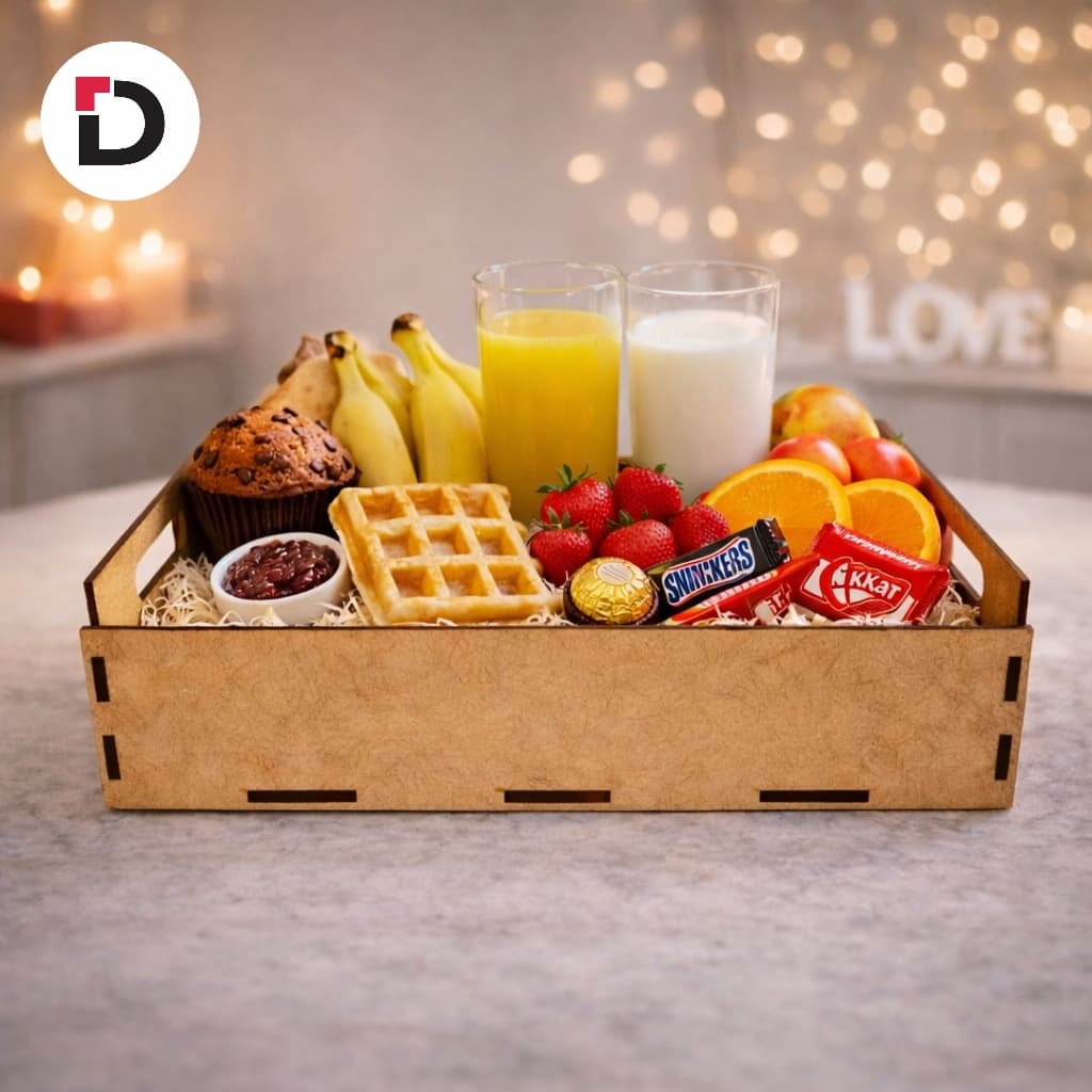 Kit Bandejas Lisa 20x15x5 Decoração De Festa Mdf festa - Lembrancinha Cafe da manha multiuso / Feminino e masculino