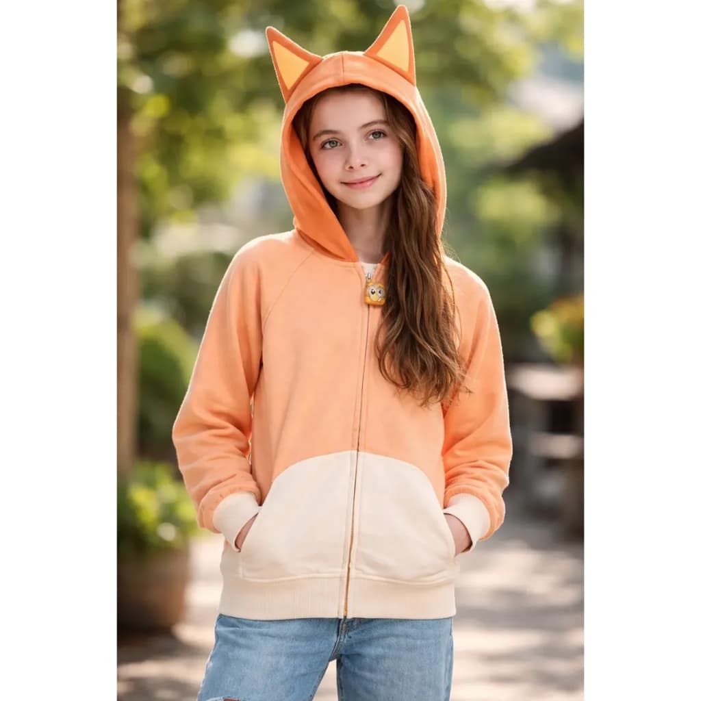 Casaco Moletom Infantil Bingo Bluey Com Capuz Importado Unissex
