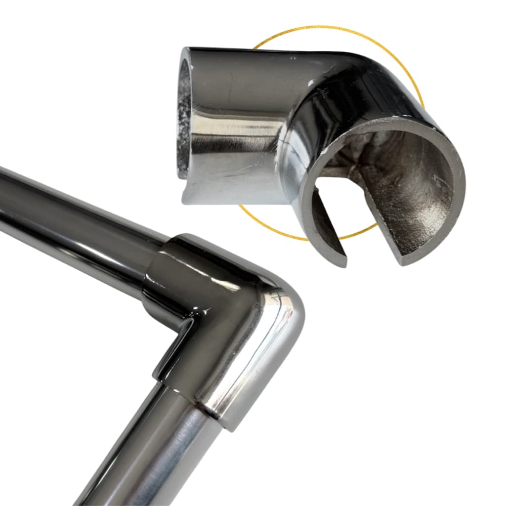 Suporte Conector Cotovelo Varão Suiço Comum  Simples 28mm Cortina Wave - Escolha de 1 á 4 Unid.