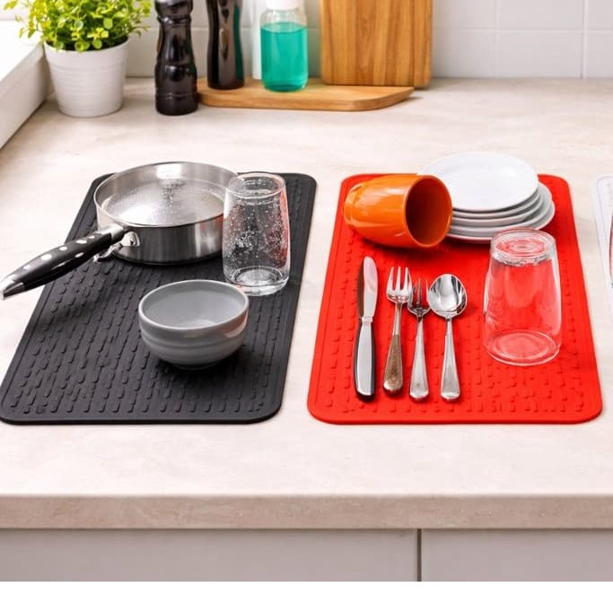 Tapete Escorredor de Silicone 40 cm - Tapete Escorredor De Louça Silicone Antiderrapante 40x30cm
