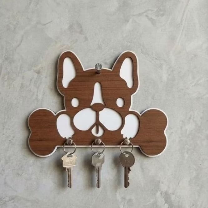 Porta chave cachorro e decoração de parede