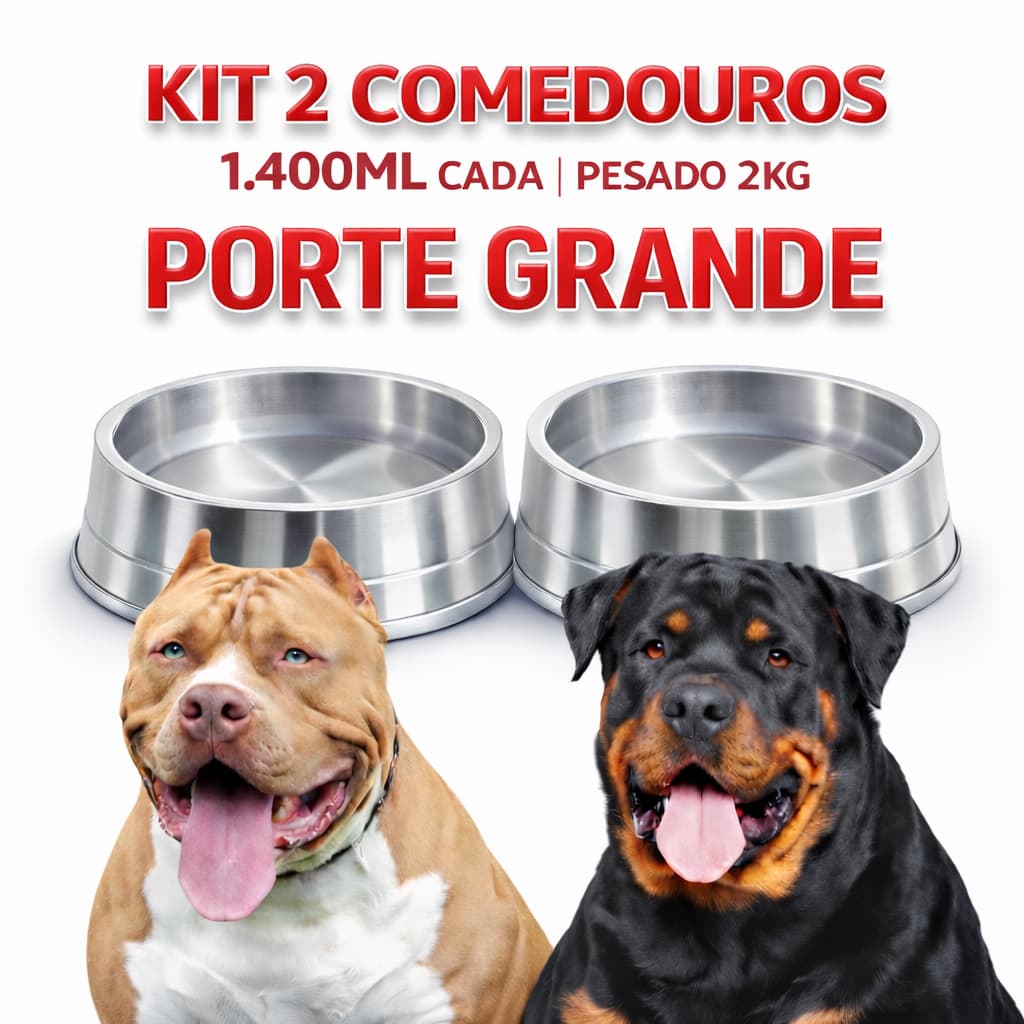 Tigela Para Cachorro com Peso Capacidade de 1400ml