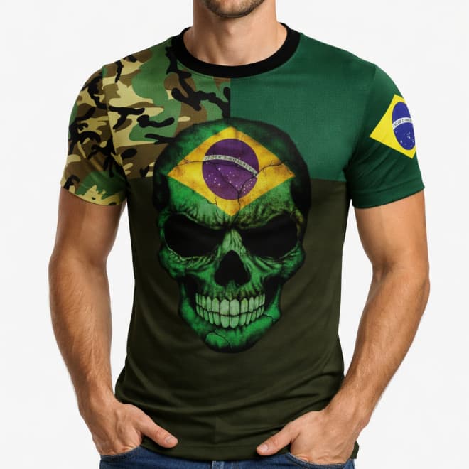 Camisa CAC ATIRADOR Camisa Caveira brasil
