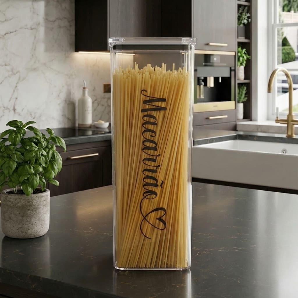 Pote Hermético Premium 2,300ml Para Macarrão Espaguete  Organizador De Cozinha  Mantimentos