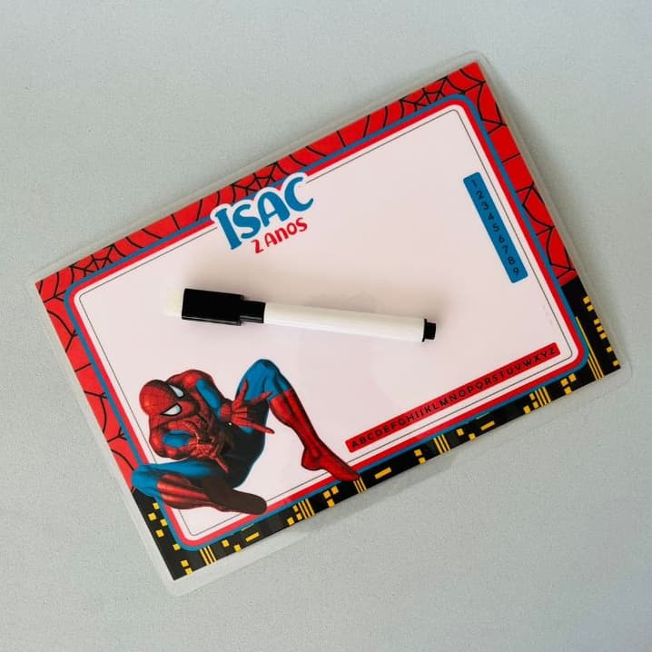 Lousa Mágica Homem Aranha 3 em 1 Lembrancinha Personalizada - Fazemos todos os temas