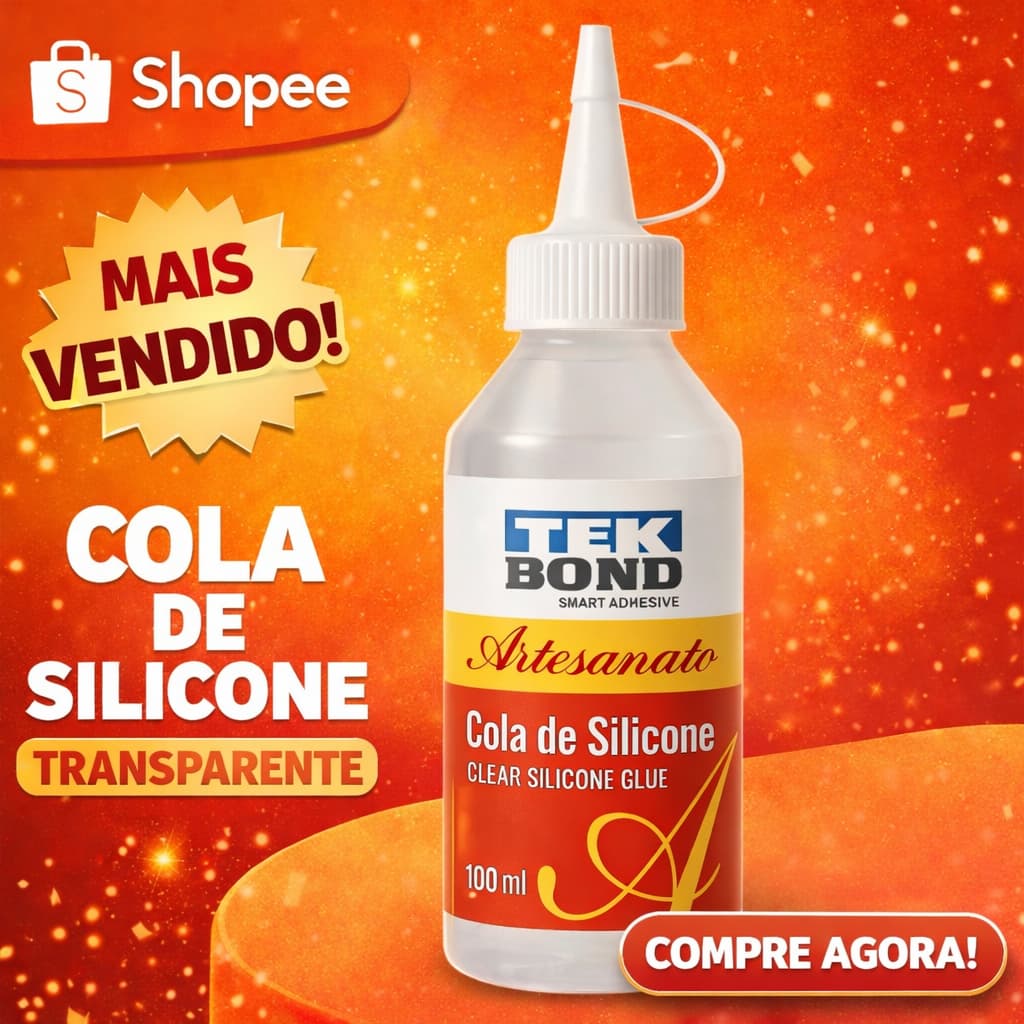 Cola de Silicone Líquida Transparente Multiuso 100g – Alta Fixação, Secagem Rápida, para Artesanato, EVA, Papel