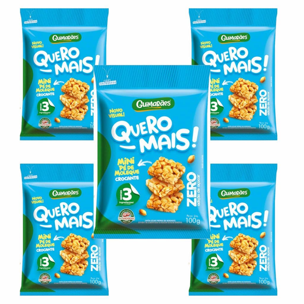 MINI PÉ DE MOLEQUE ZERO FIT COM 100G O LEGITIMO GUIMARAES