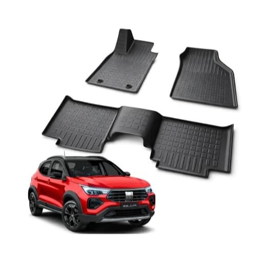 Tapete Bandeja Fiat Pulse (2021 a 2026) – Kit 3 Peças em TPE Flexível Premium