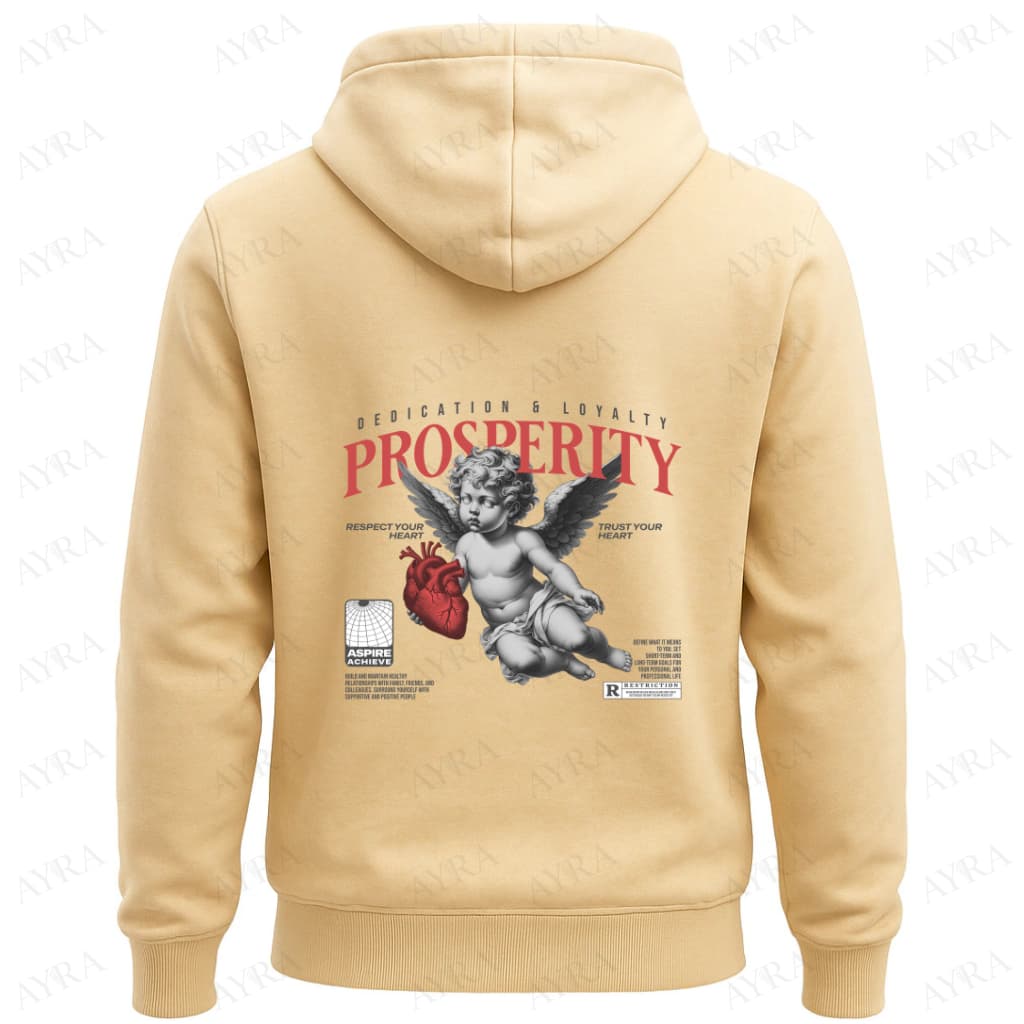 Moletom Prosperity Estampado Grande Capuz Canguru Flanelado Grosso