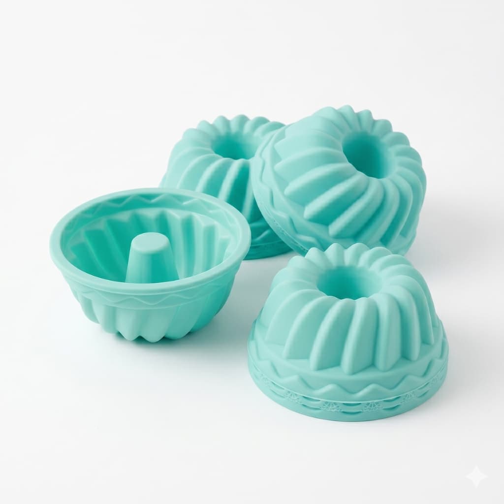 Kit 12 ou 6 Formas de Silicone Antiaderente Mini Pudim Gelatina Cupcake Muffin BPA Free