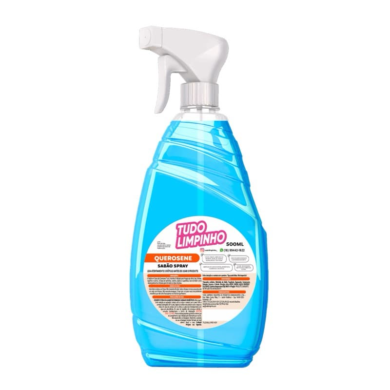 Spray Sabão de Querosene Limpa Vidros Box Cozinha Multiuso Tudo Limpinho 1L
